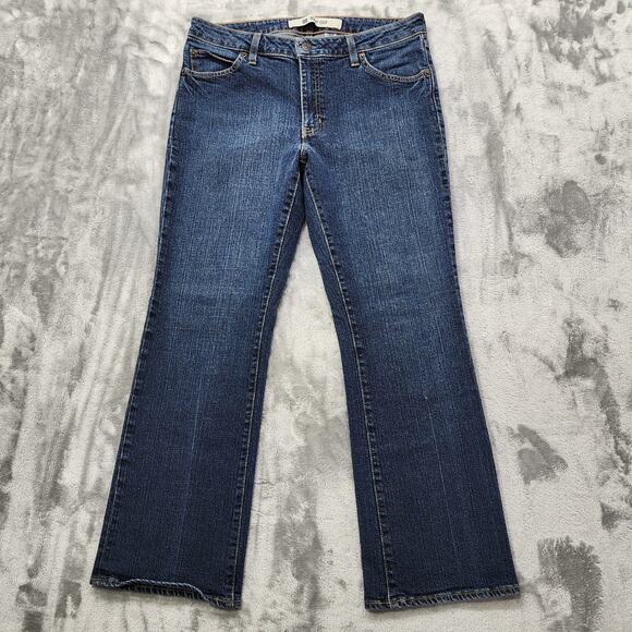 Vintage Gap Jeans Womens 10 Blue Dark Wash Boot Cut Ankle Stretch Denim Casual - Picture 1 of 14